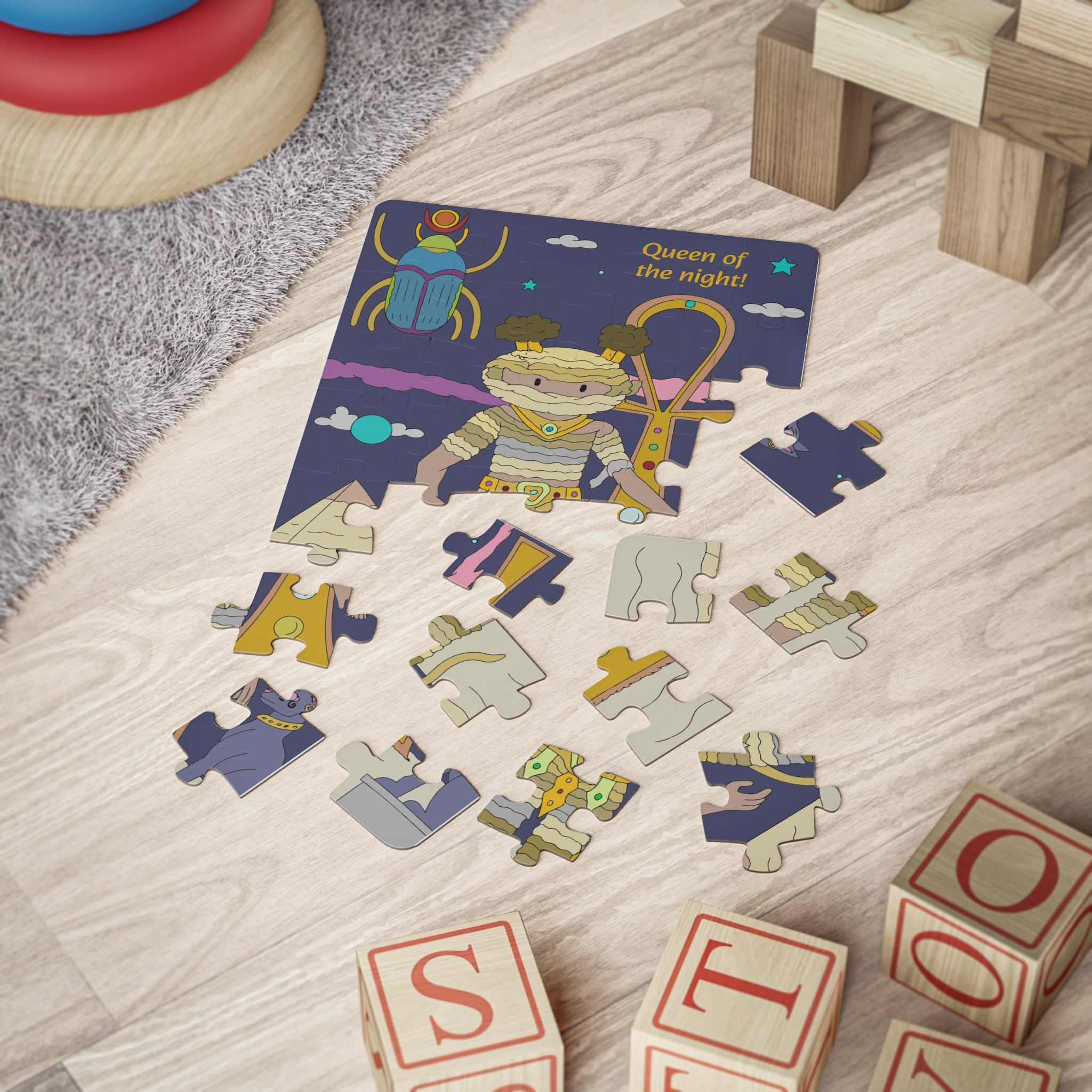 Mummy Queen of the night Puzzle for Kids - 30-Piece Fun, Engaging Learning Activity, Perfect Gift for Kids, Family Game Night, Educational Toy