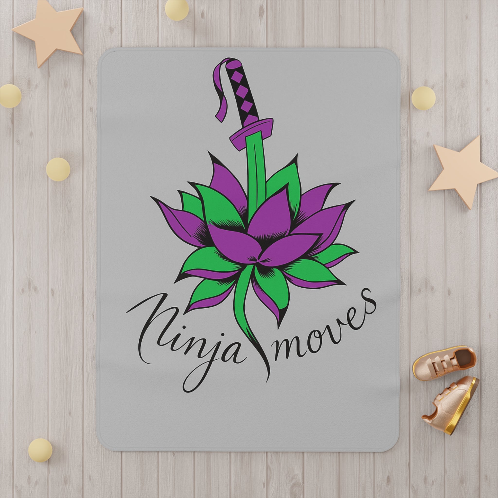 Toddler Blanket - Beautiful Lotus Design