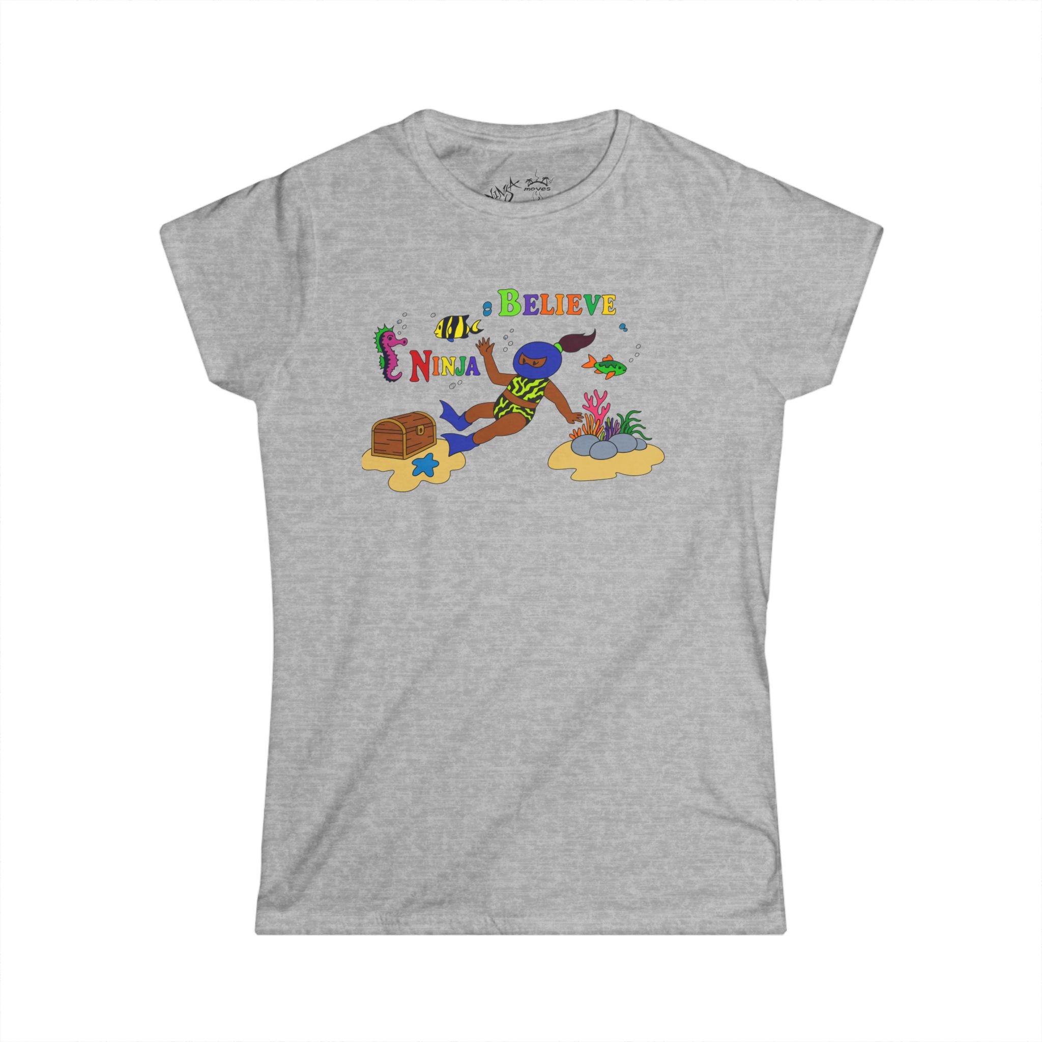 Women's Tee - Believe Ninja Design
