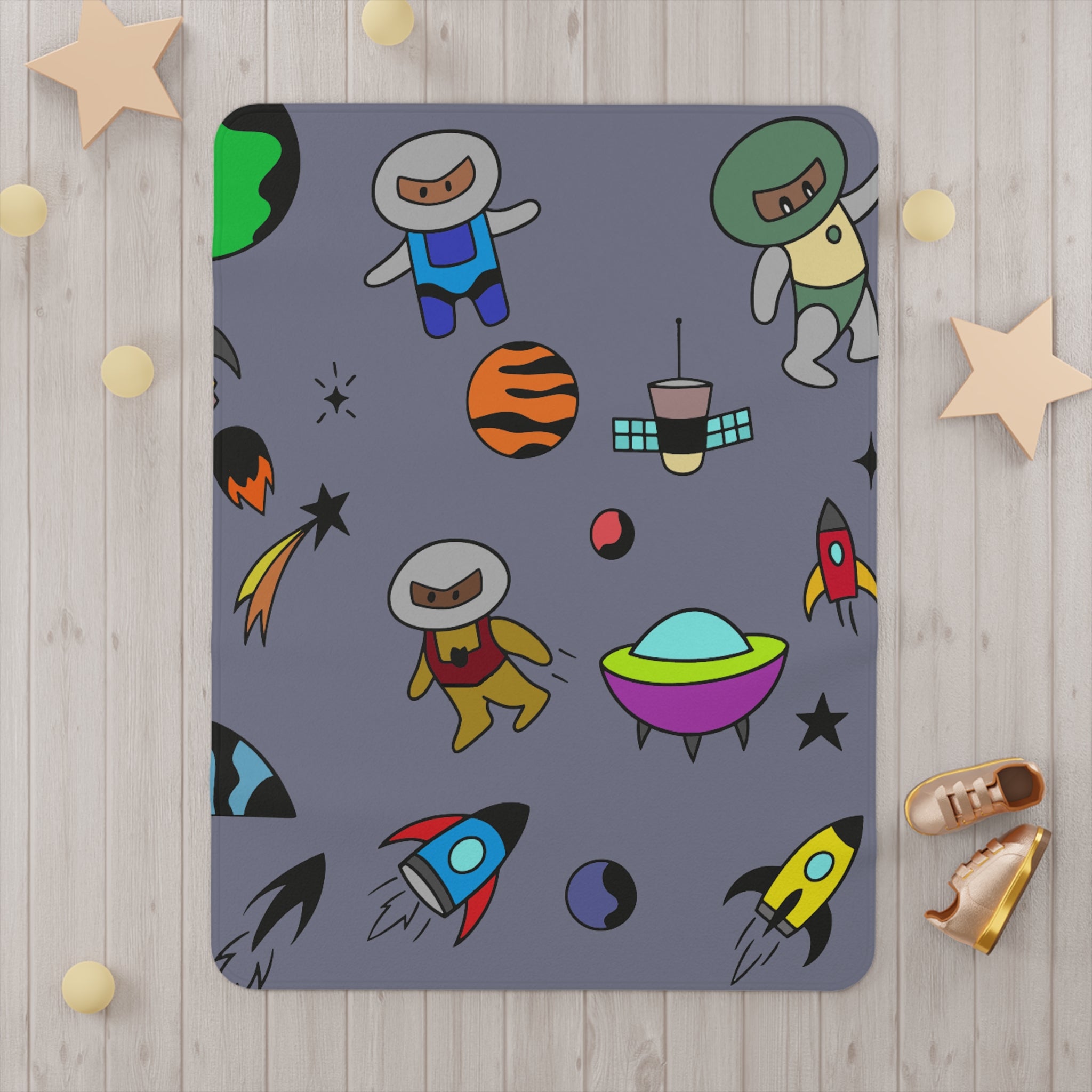 Toddler Blanket - Space Ninjas