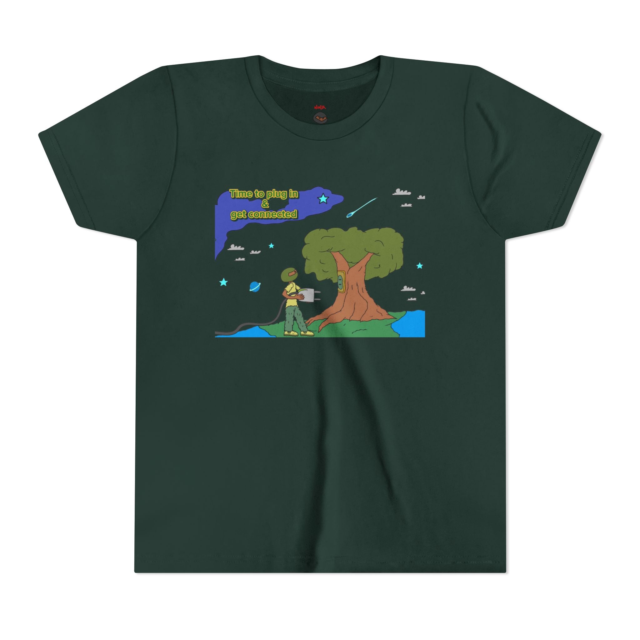 Youth Tee — "Time to plug in and get connected to the earth"