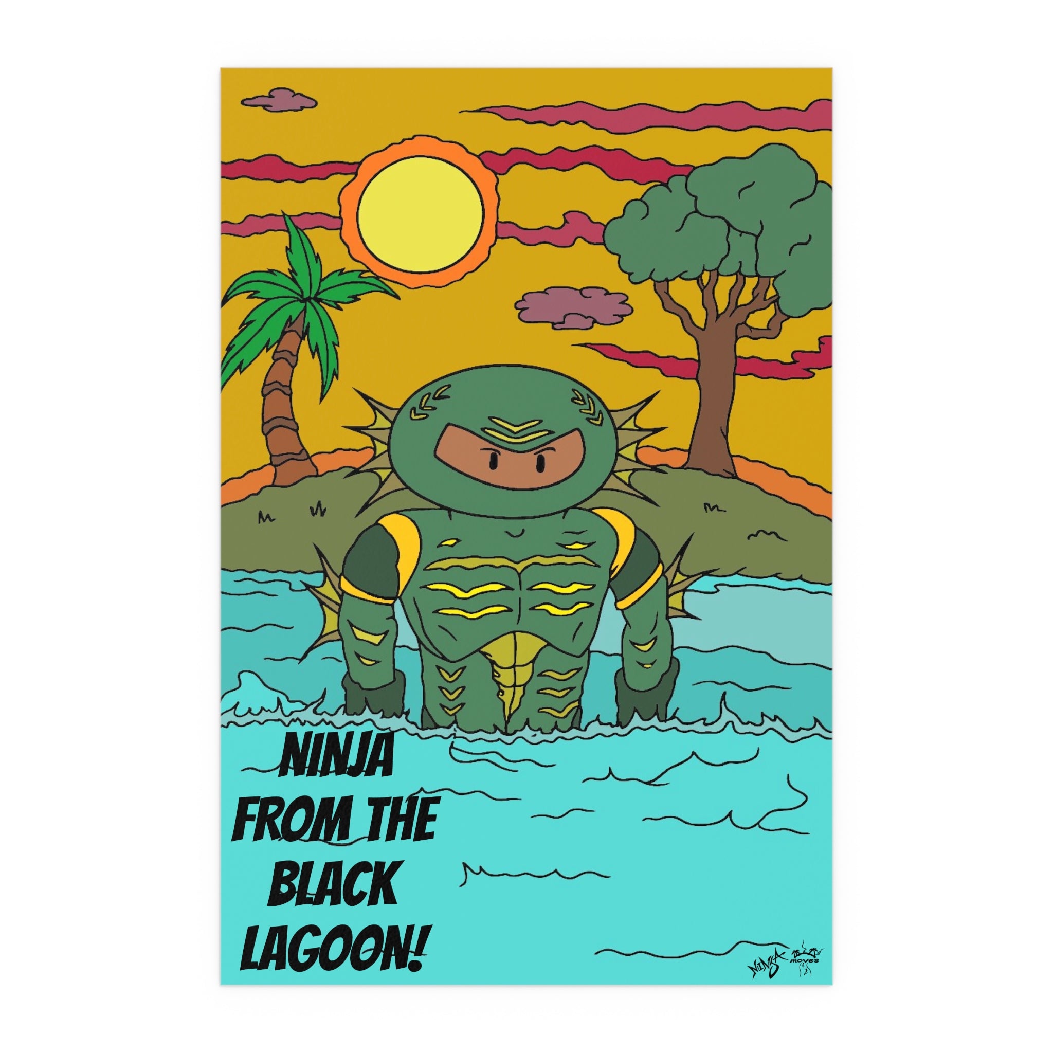 Silk Poster - Ninja from the Black Lagoon