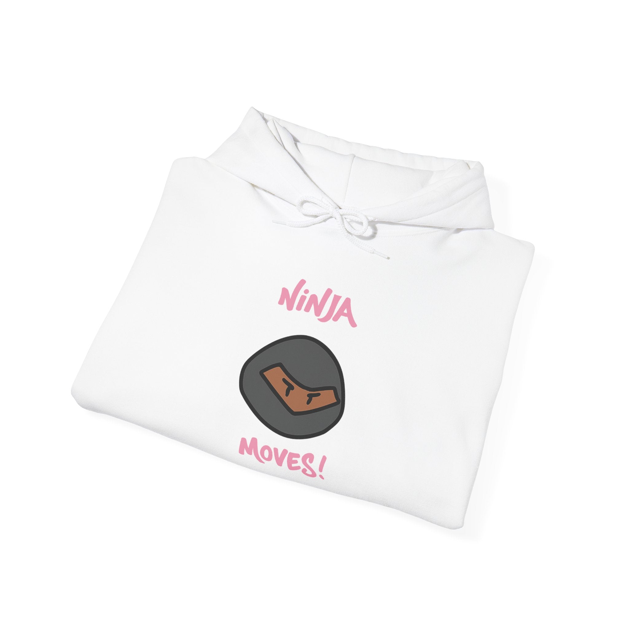 Ninja Moves Hoodie — Cute Pink Ninja Graphic Pullover
