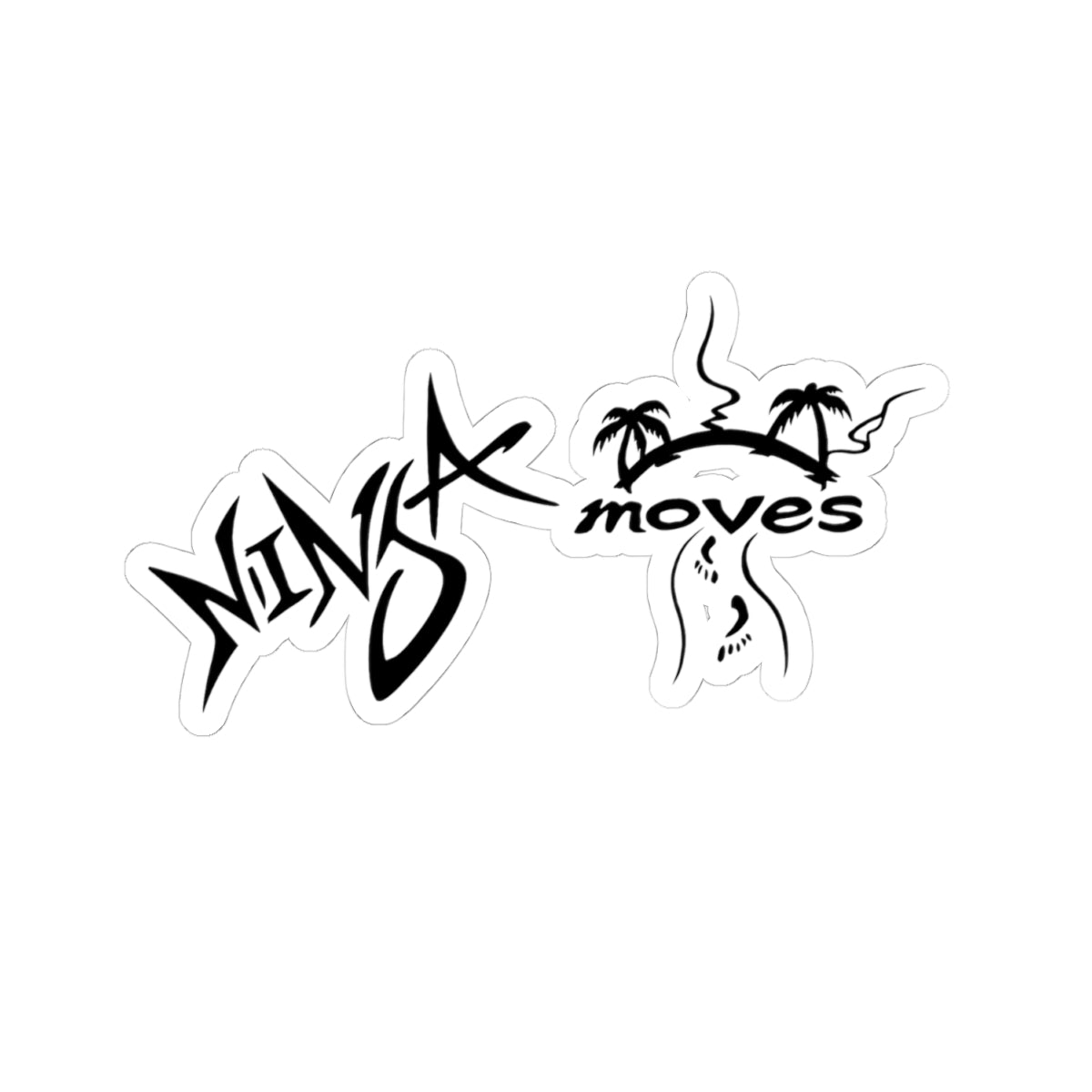 Ninja Moves Kiss-Cut Stickers | Trendy Laptop Decals, Cool Water Bottle Stickers, Ninja Themed Decor, Fun Gift Ideas, Unique Art Stickers