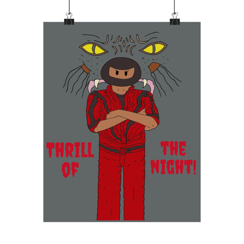 Matte Vertical Posters: Thrill of the Night, Wall Art, Home Decor, Ninja Artwork, Unique Gift, Adventure Theme