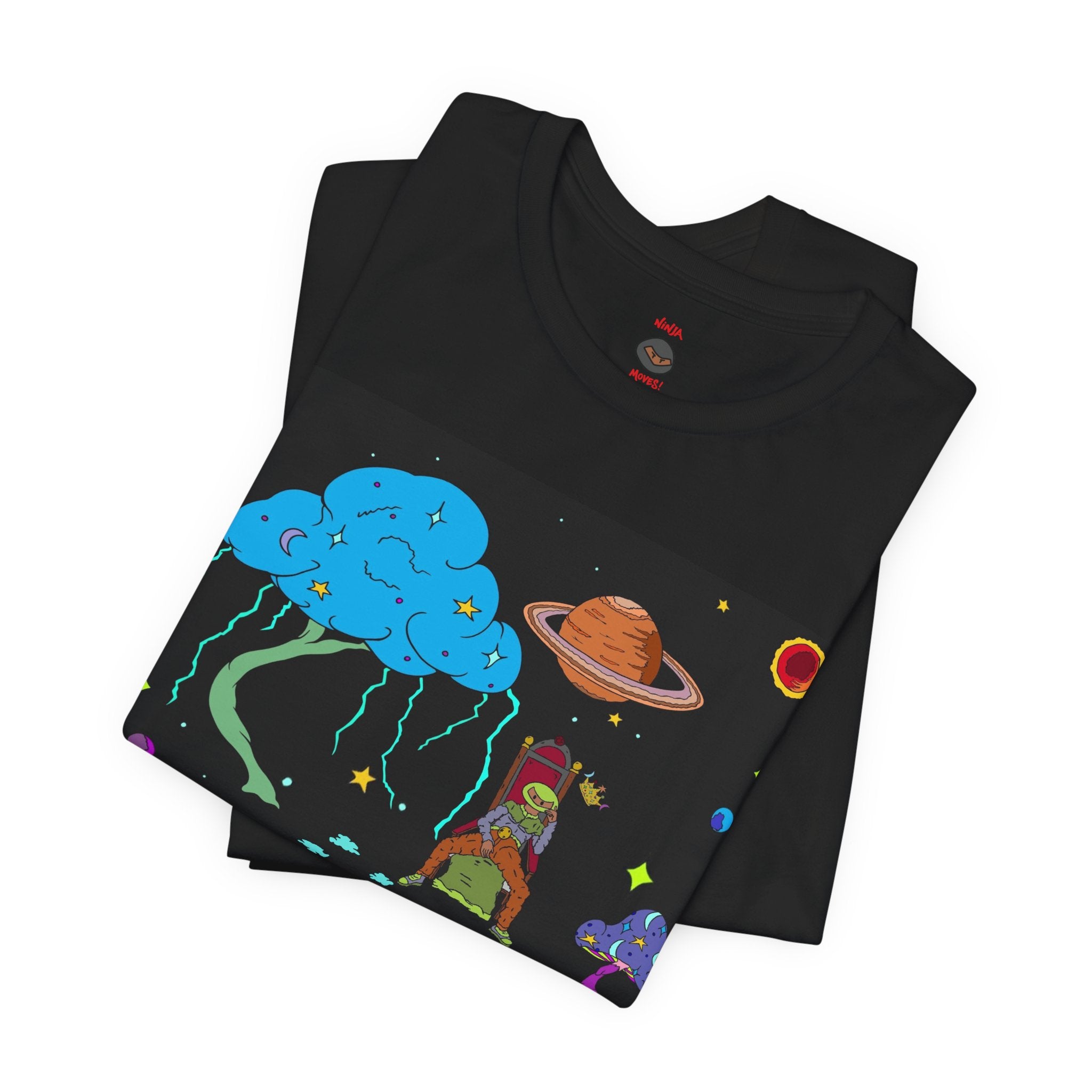 Cosmic Meditation Tee — "Just vibin in My Dimension of Weird" Graphic T-Shirt
