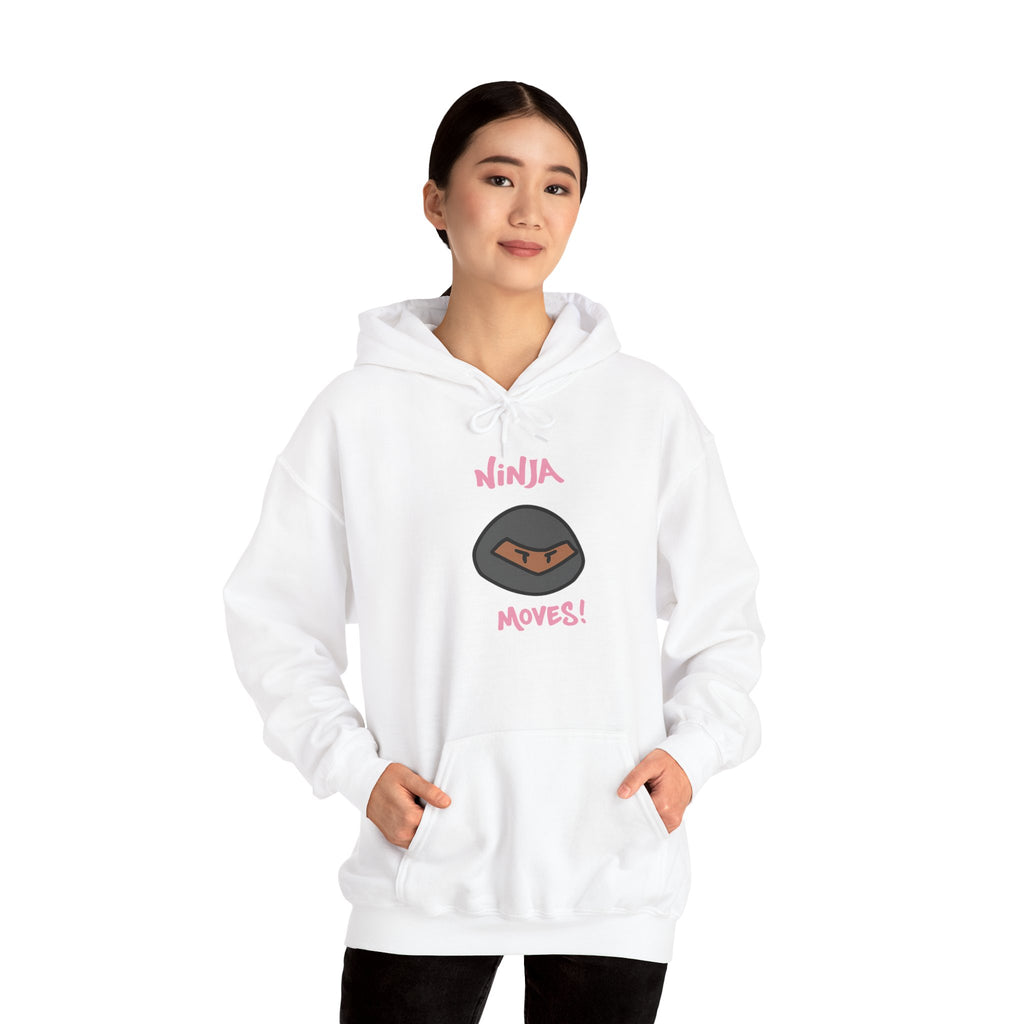 Ninja Moves Hoodie — Cute Pink Ninja Graphic Pullover