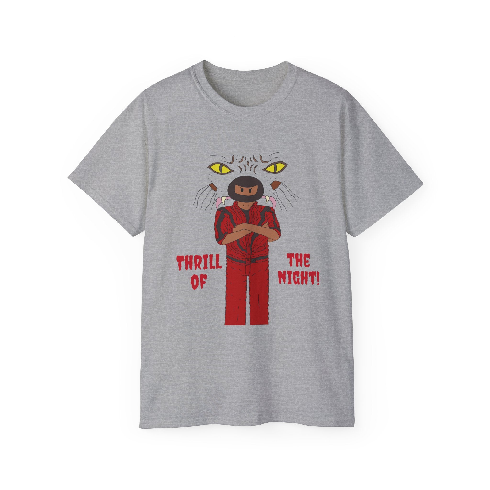 Thrill of the Night Unisex Tee | Bold Graphic Cotton Shirt, Halloween, Casual Style, Streetwear, Cozy Everyday Wear