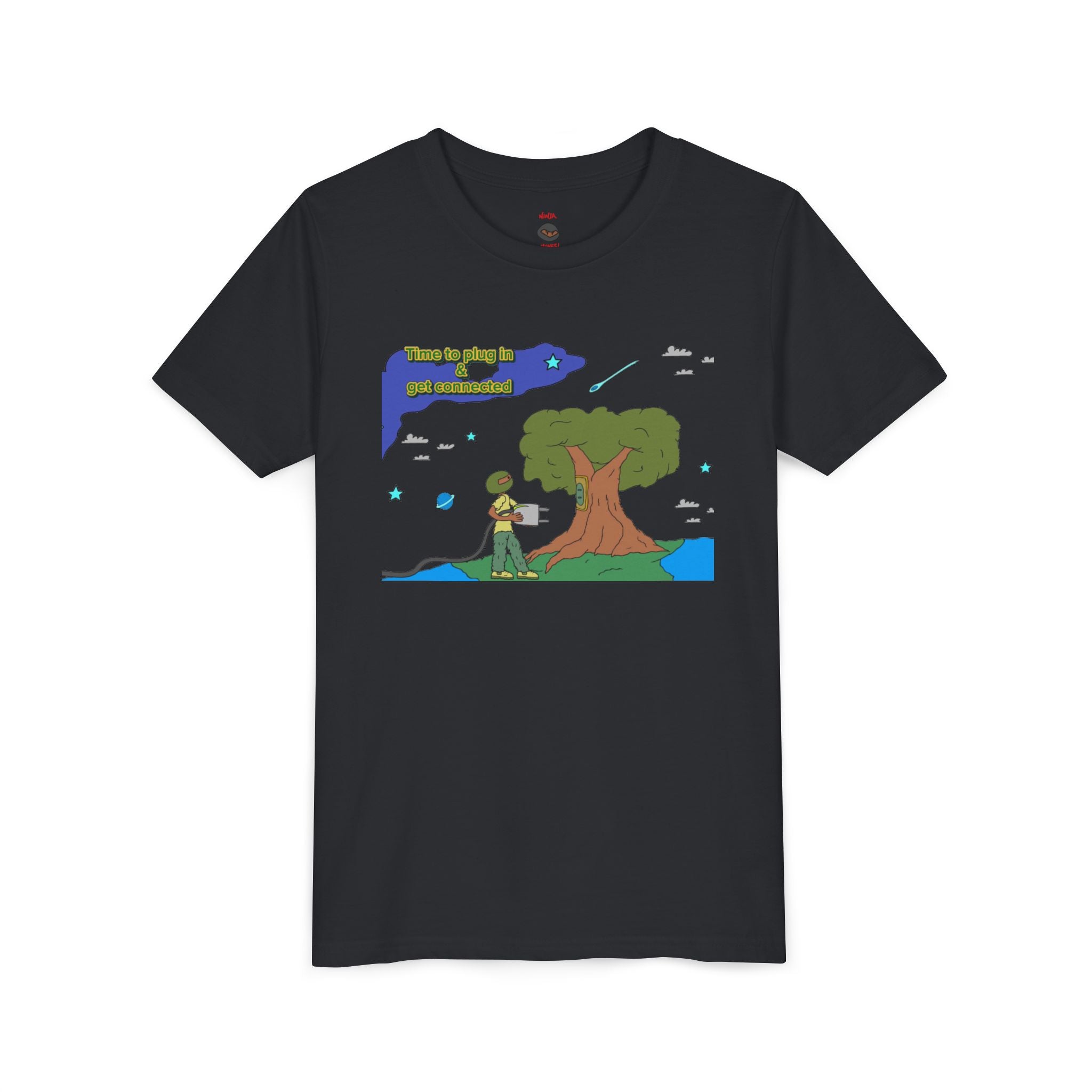 Youth Tee — "Time to plug in and get connected to the earth"