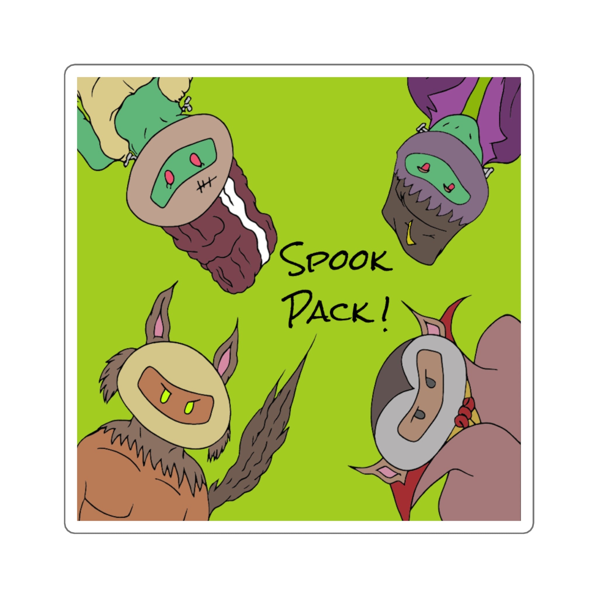 Spook Pack Characters Stickers, Halloween Decorations, Fun Party Favors, Laptop Decals, Kids Gifts