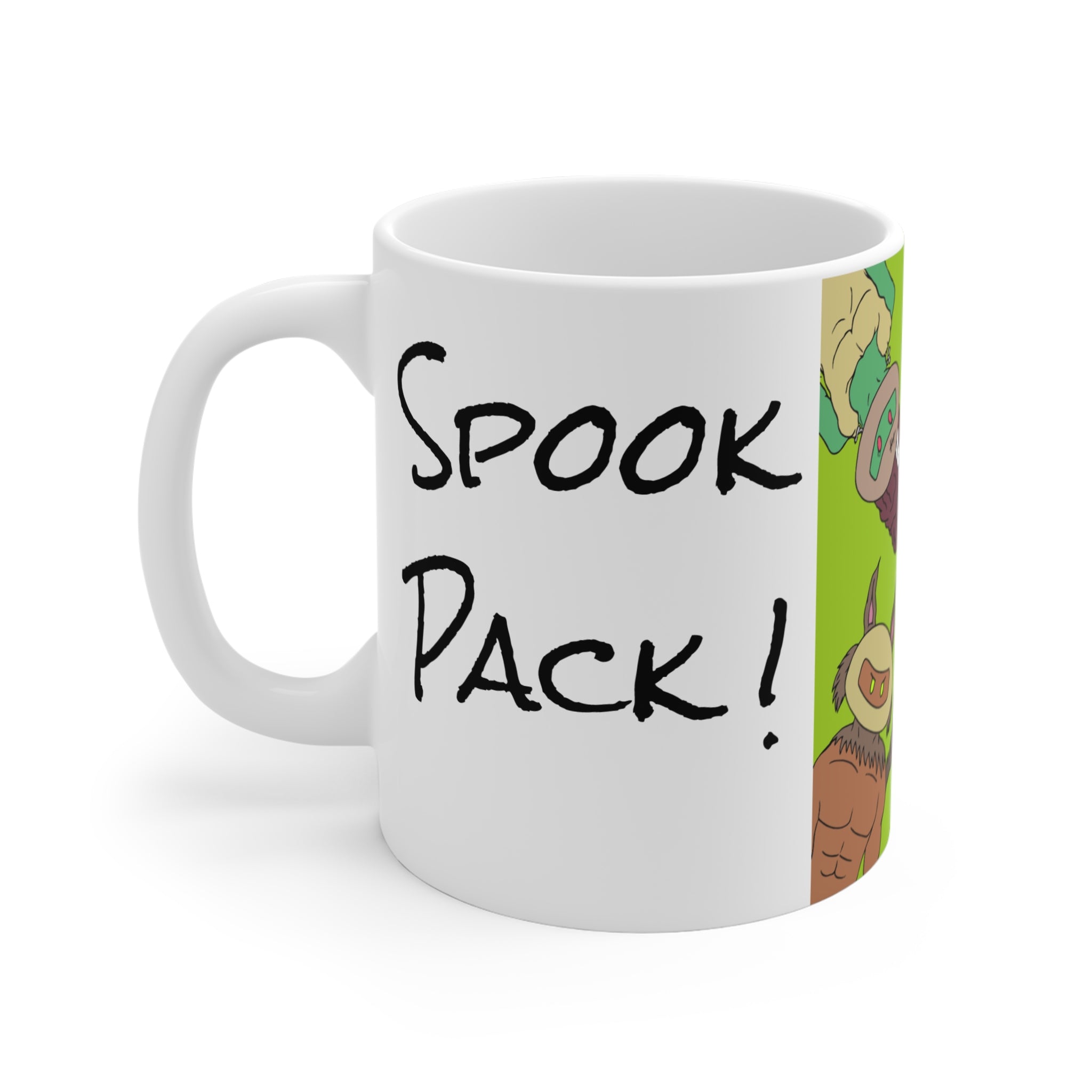 Spook Pack Mug, Funny Coffee Cup, Halloween Gift, Customizable Fun Mug, Unique Kitchenware, Whimsical Drinkware