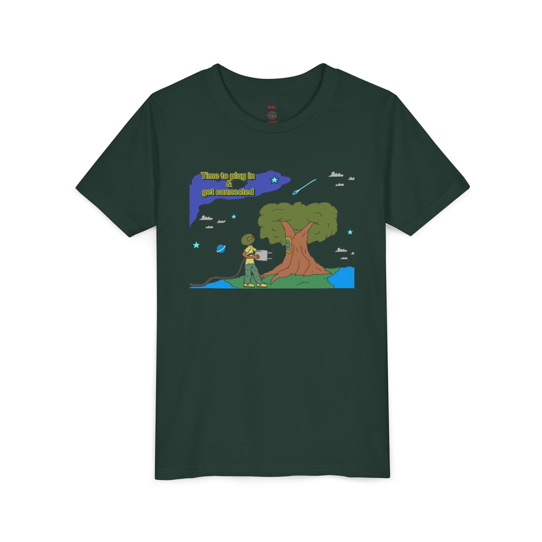 Youth Tee — "Time to plug in and get connected to the earth"