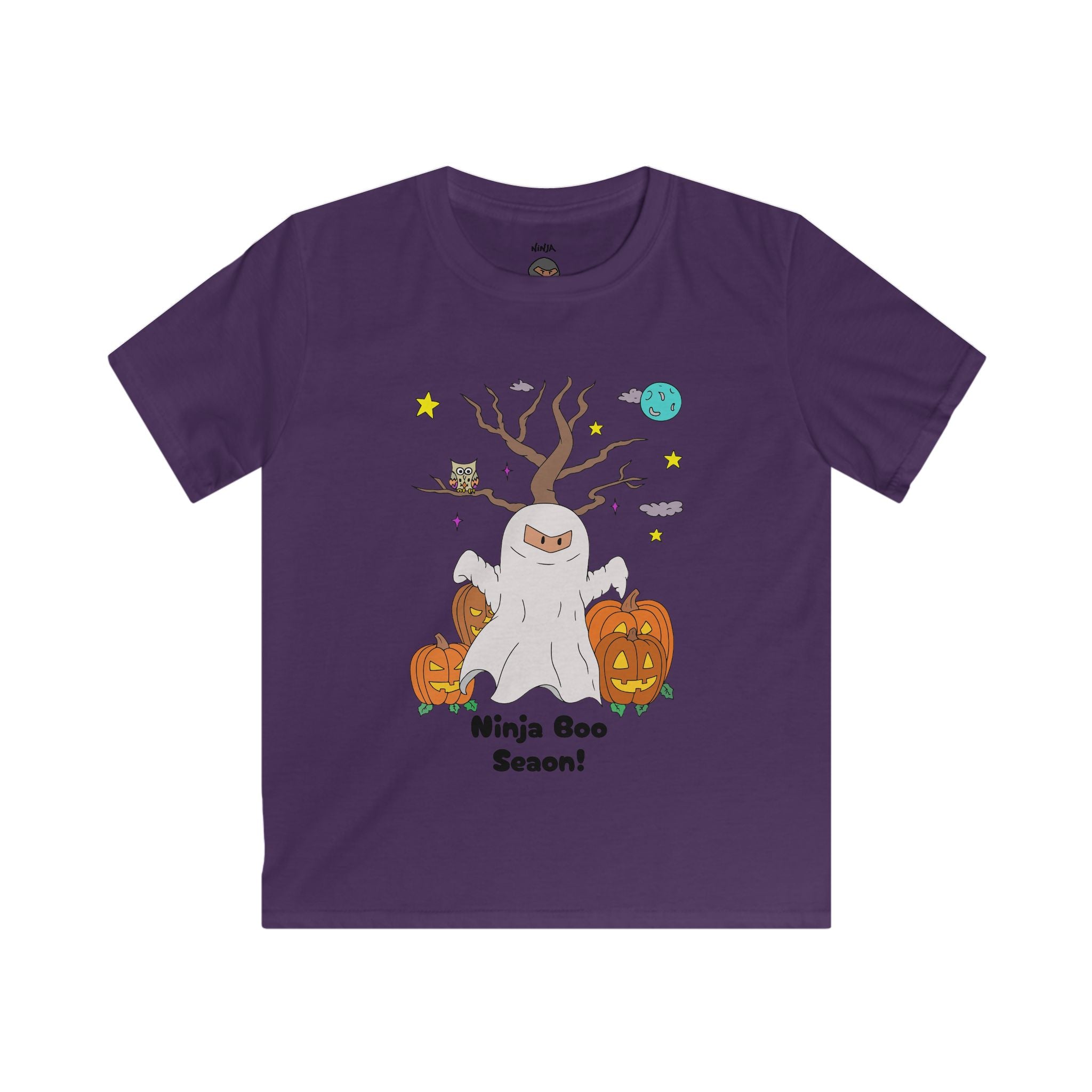 Kids Halloween Graphic Tee | Ninja Boo Season T-Shirt, Cute Halloween Shirt, Kids Fall Apparel, Spooky Season Wear, Trick or Treat Tee