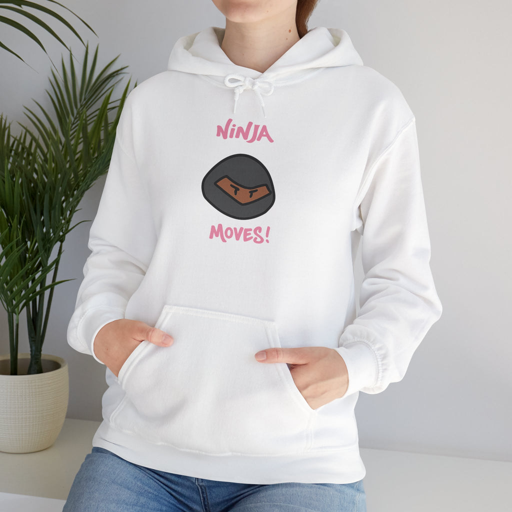 Ninja Moves Hoodie — Cute Pink Ninja Graphic Pullover