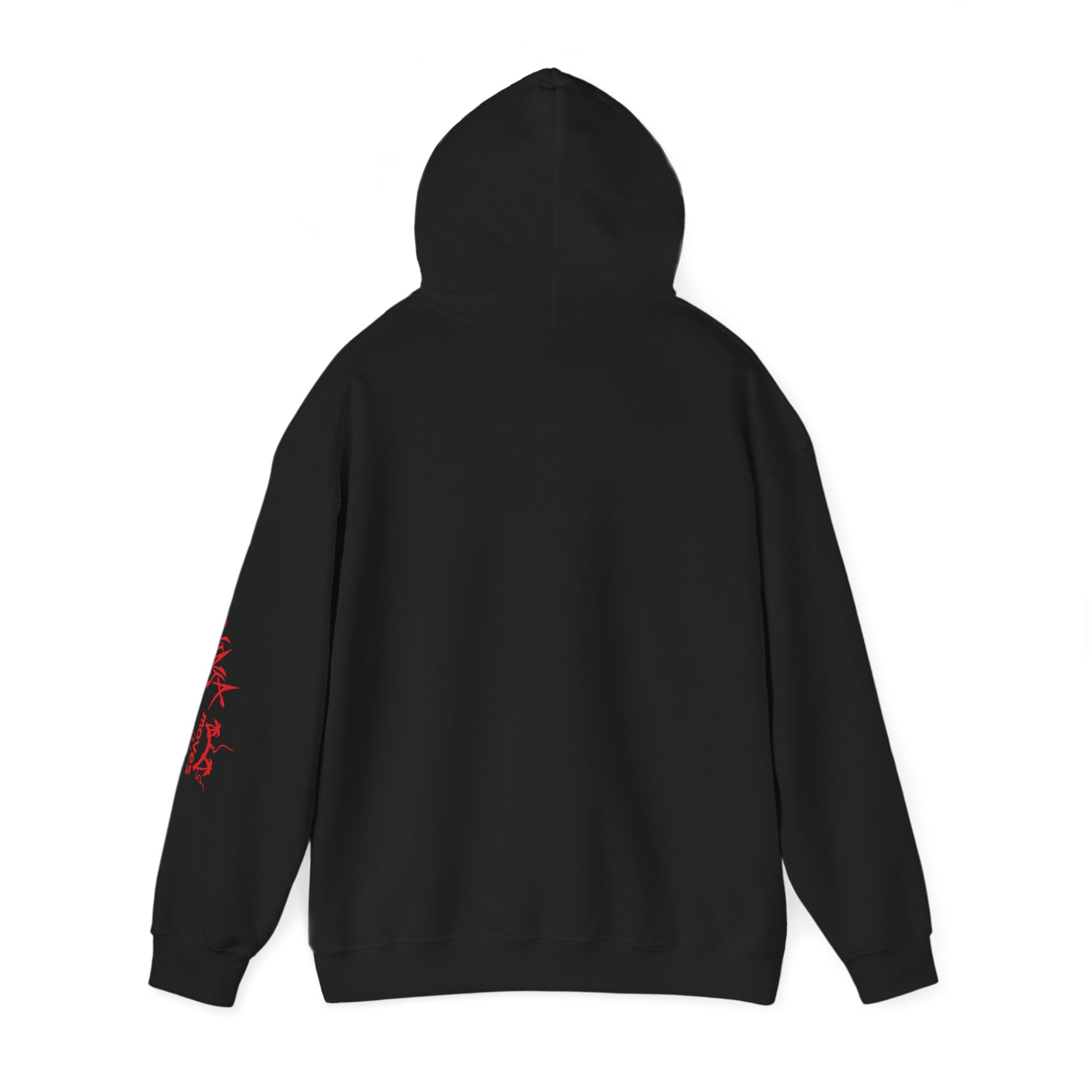 Ninja Moves Hoodie — Brand Ninja Logo with Red Sleeve Kanji