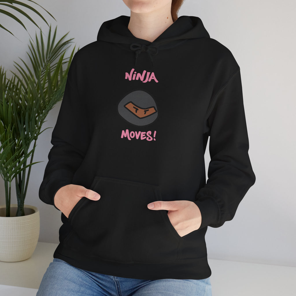 Ninja Moves Hoodie — Cute Pink Ninja Graphic Pullover