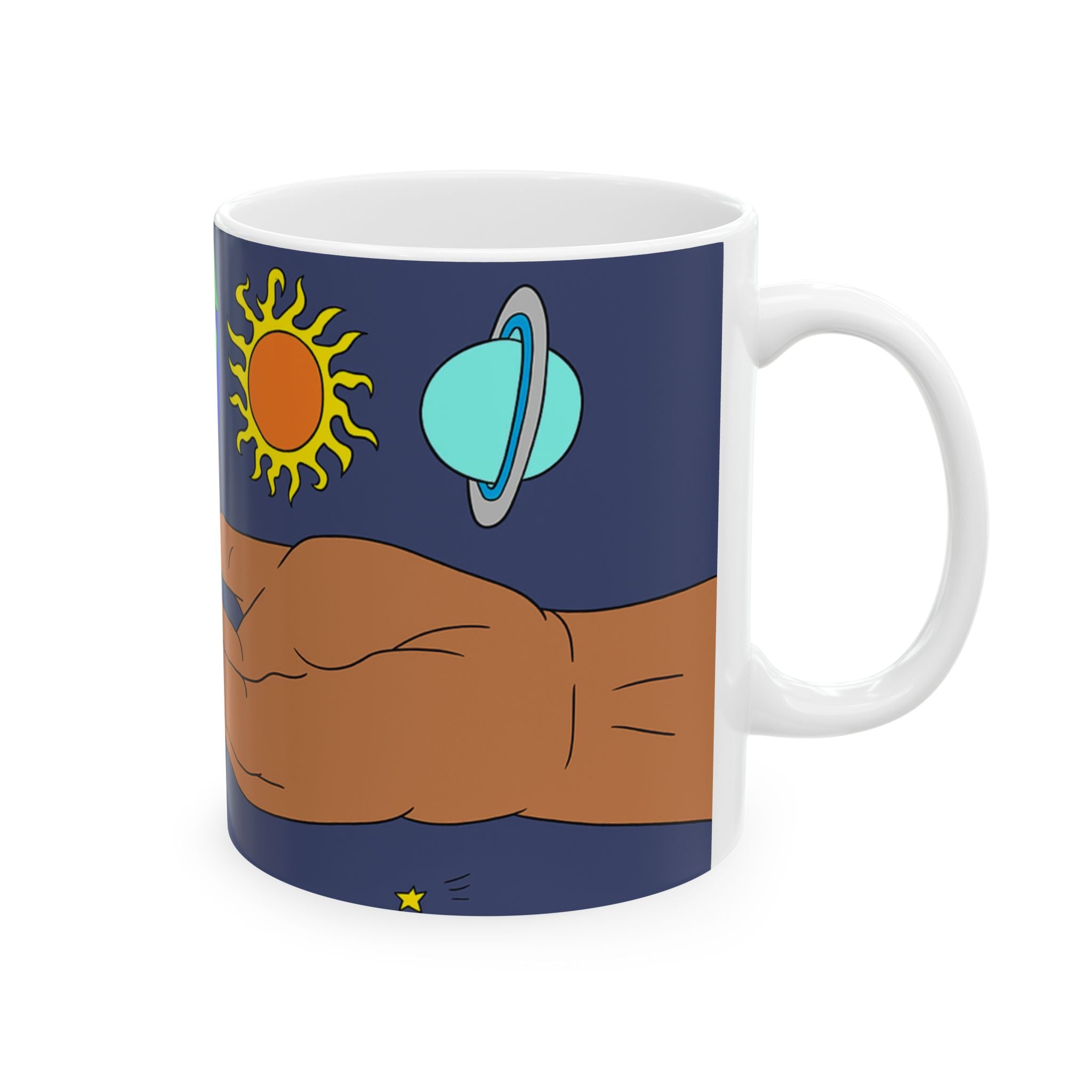 Mug - World in Hand Ceramic Coffee Cup (11oz, 15oz)