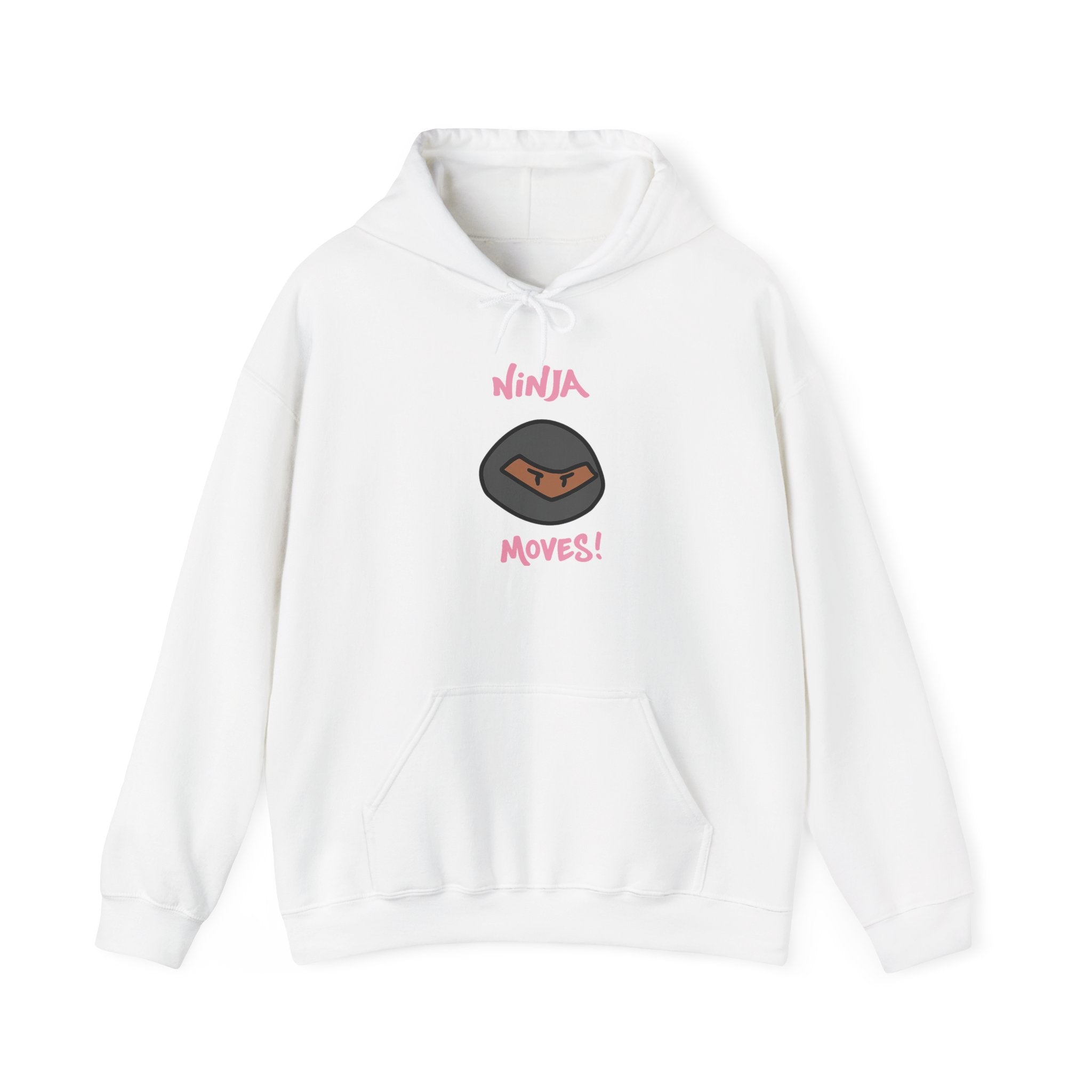 Ninja Moves Hoodie — Cute Pink Ninja Graphic Pullover