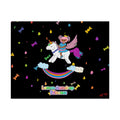 Lemon Gumdrop Princess Rolled Poster — Cute Unicorn Rainbow Wall Art